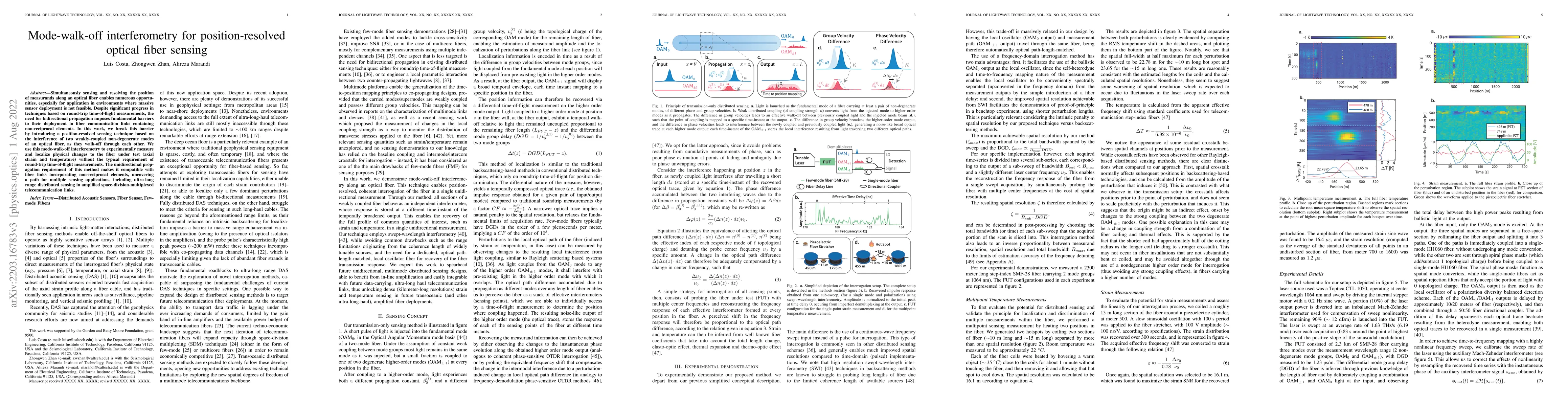 Thumbnail for Mode-walk-off interferometry for position-resolved optical fiber sensing