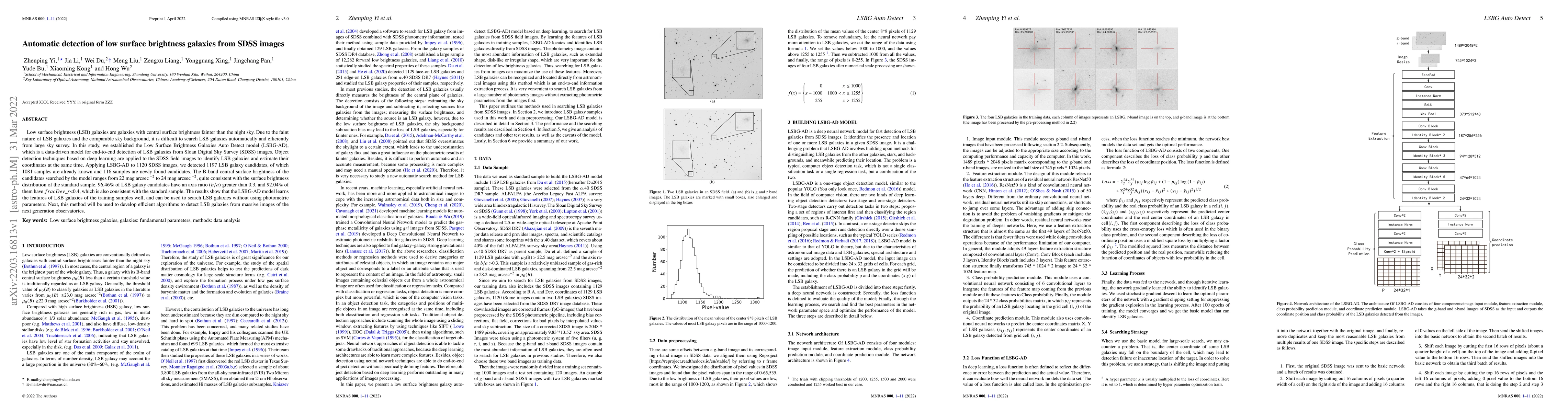 Thumbnail for Automatic detection of low surface brightness galaxies from SDSS images