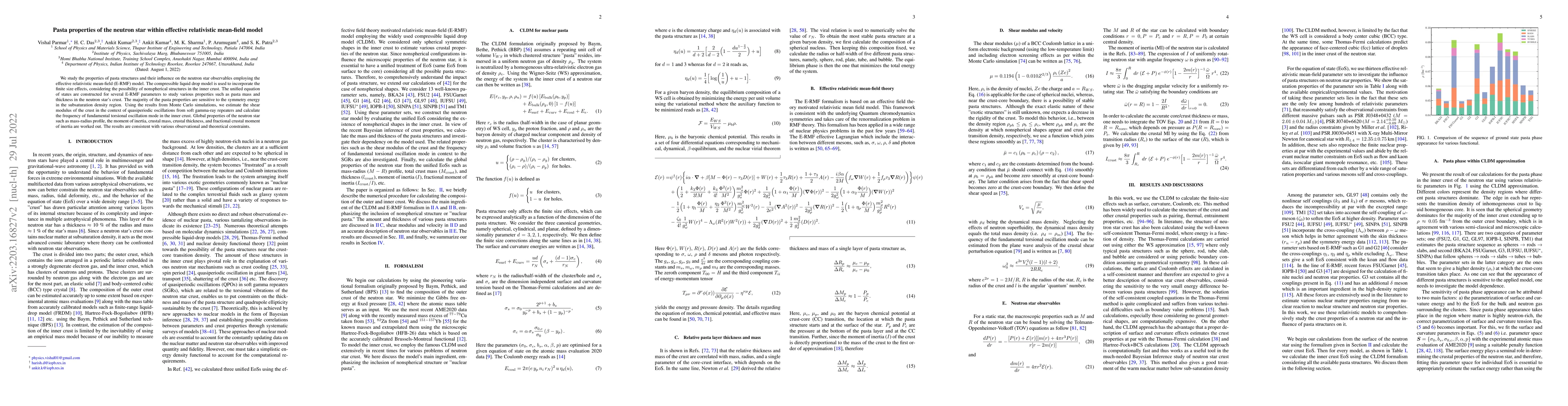 Thumbnail for Pasta properties of the neutron star within effective relativistic
  mean-field model