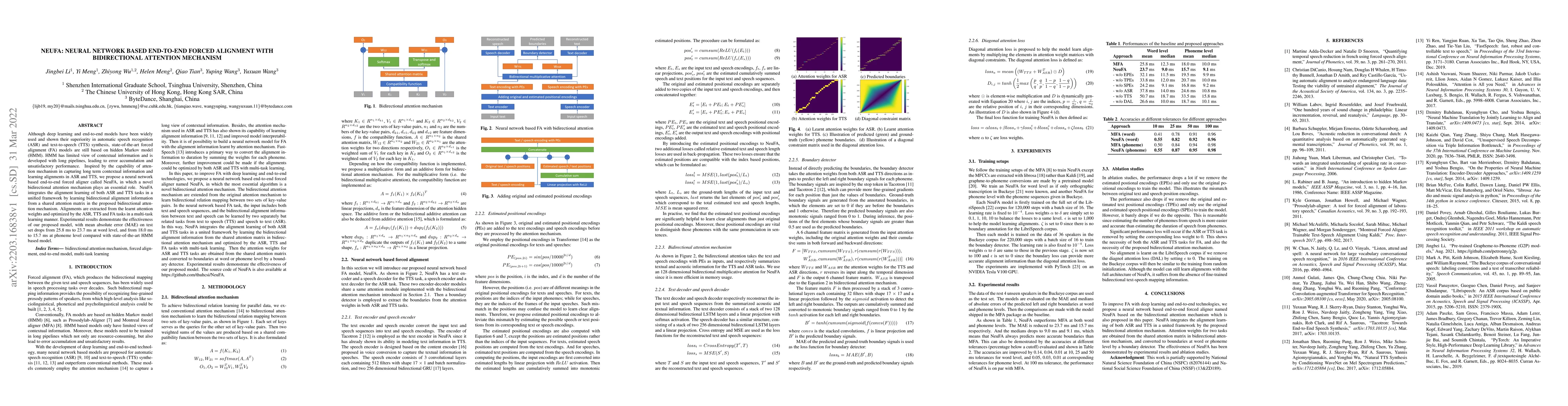 Thumbnail for NeuFA: Neural Network Based End-to-End Forced Alignment with
  Bidirectional Attention Mechanism