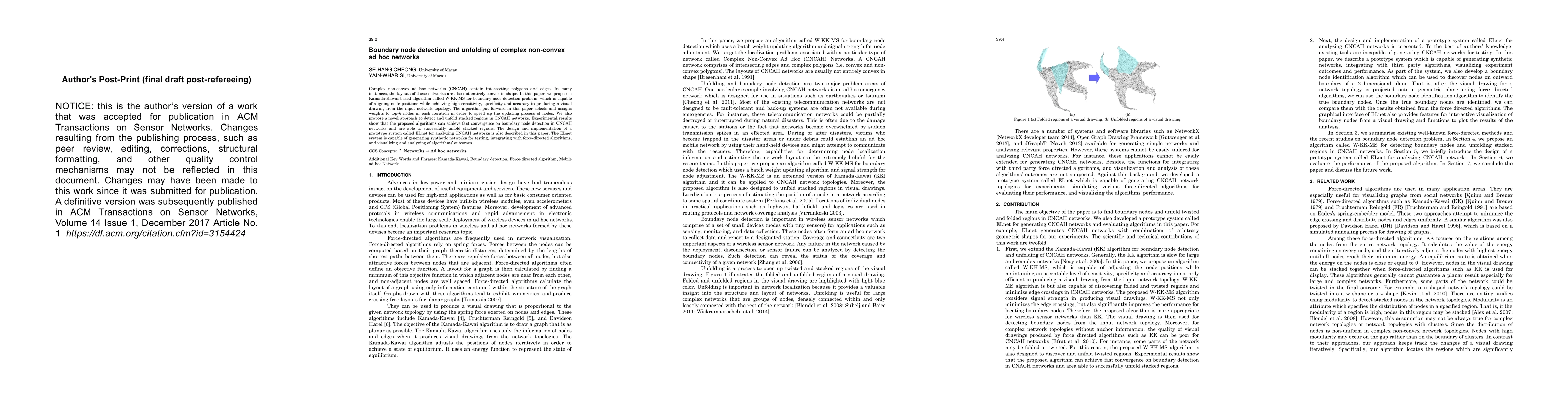 Thumbnail for Boundary Node Detection and Unfolding of Complex Non-Convex Ad Hoc
  Networks