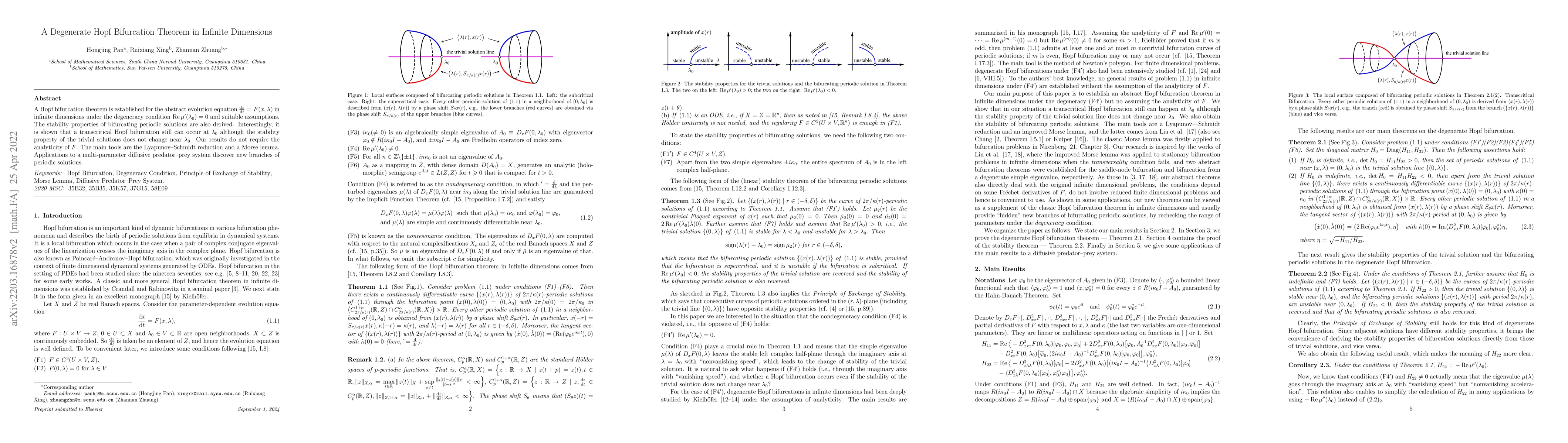 Thumbnail for A Degenerate Hopf Bifurcation Theorem in Infinite Dimensions