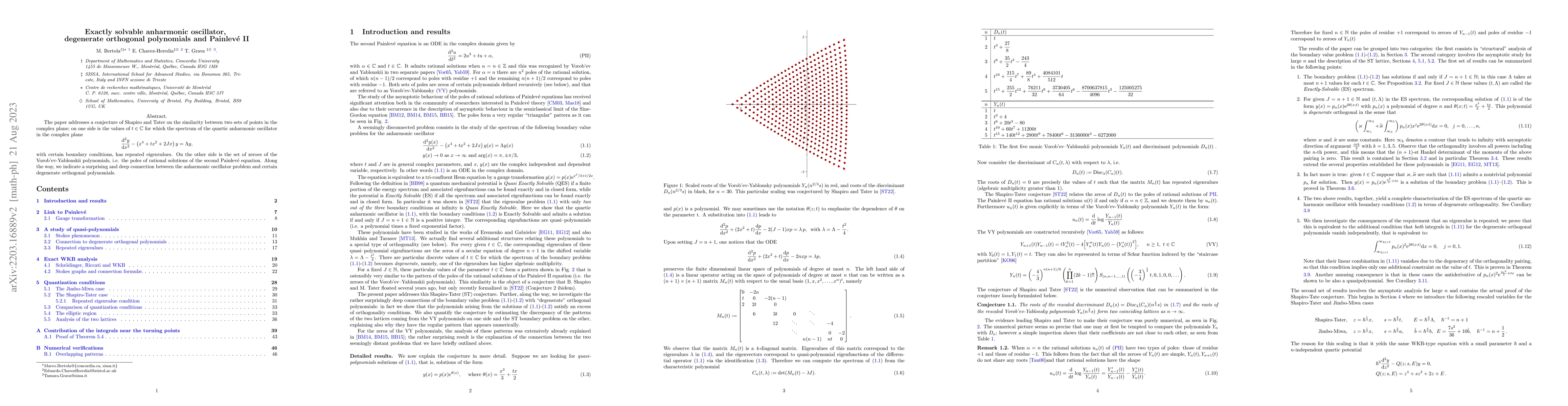 Thumbnail for Exactly solvable anharmonic oscillator, degenerate orthogonal
  polynomials and Painleve' II