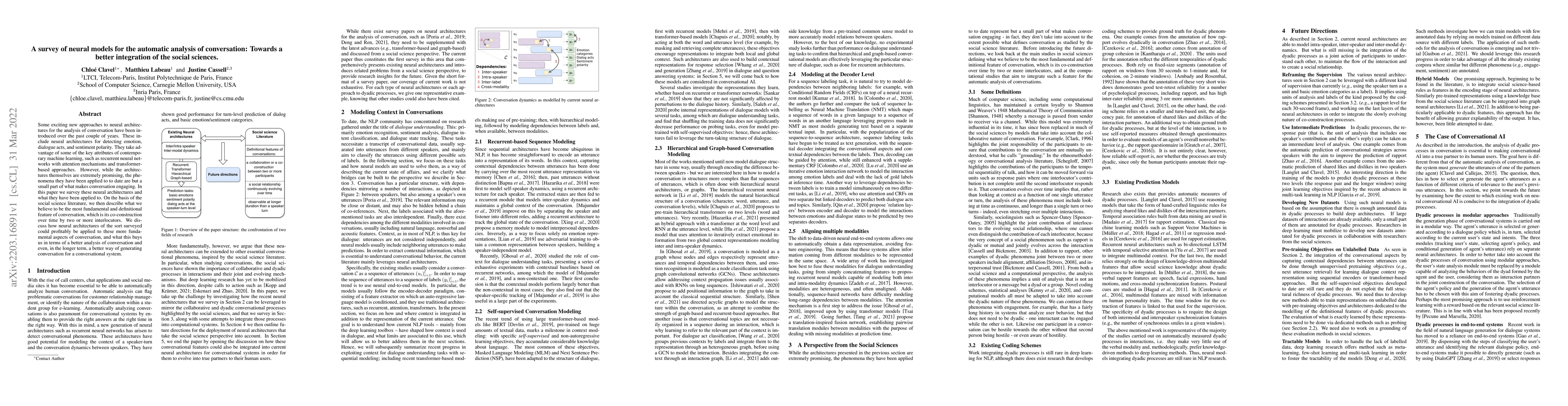 Thumbnail for A survey of neural models for the automatic analysis of conversation:
  Towards a better integration of the social sciences