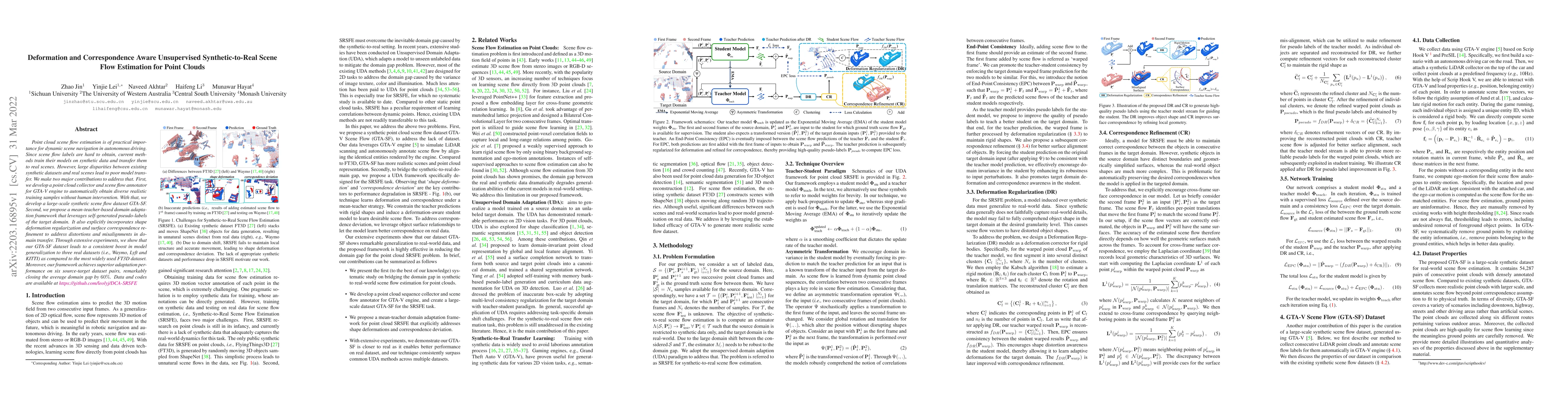 Thumbnail for Deformation and Correspondence Aware Unsupervised Synthetic-to-Real
  Scene Flow Estimation for Point Clouds