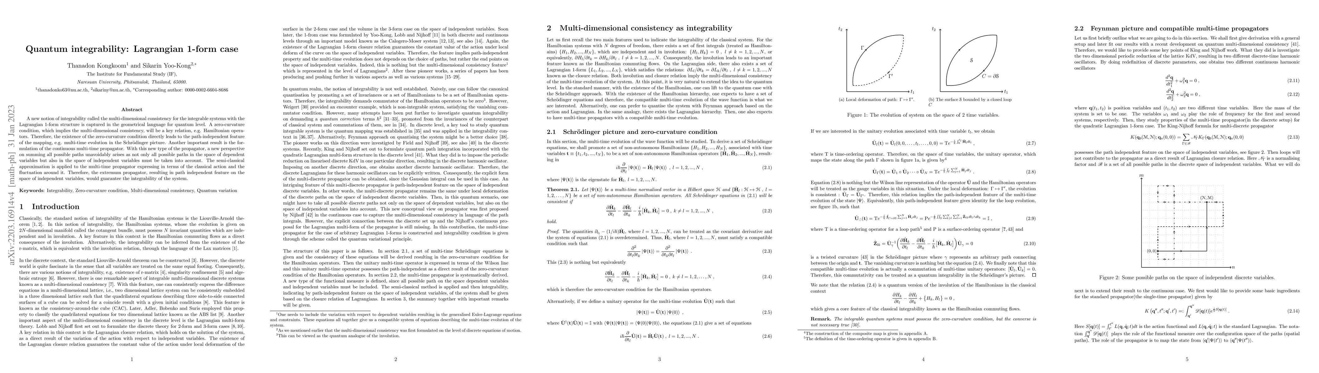 Thumbnail for Quantum integrability: Lagrangian 1-form case