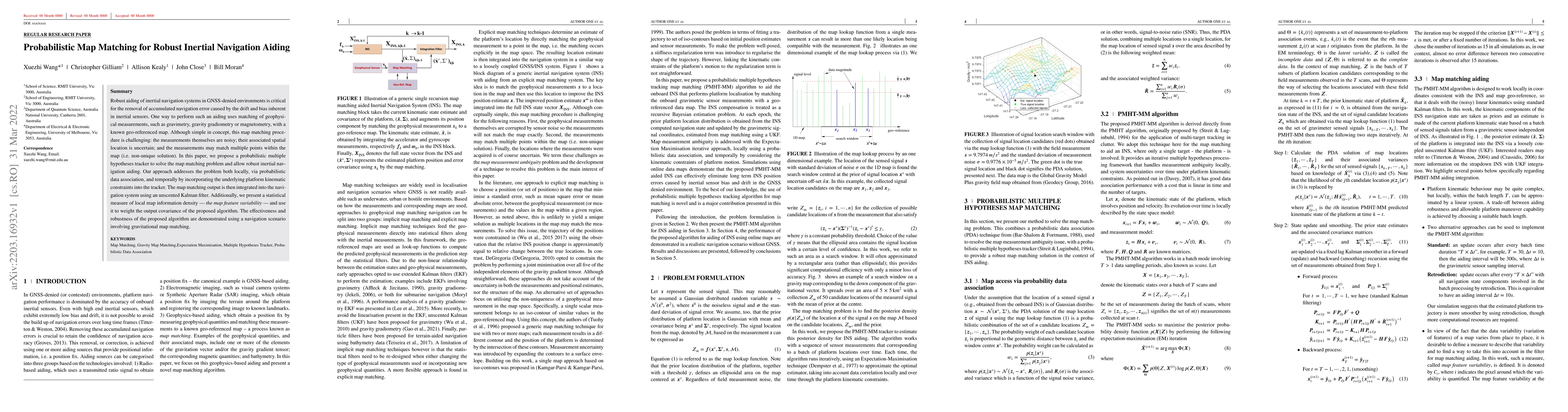 Thumbnail for Probabilistic Map Matching for Robust Inertial Navigation Aiding