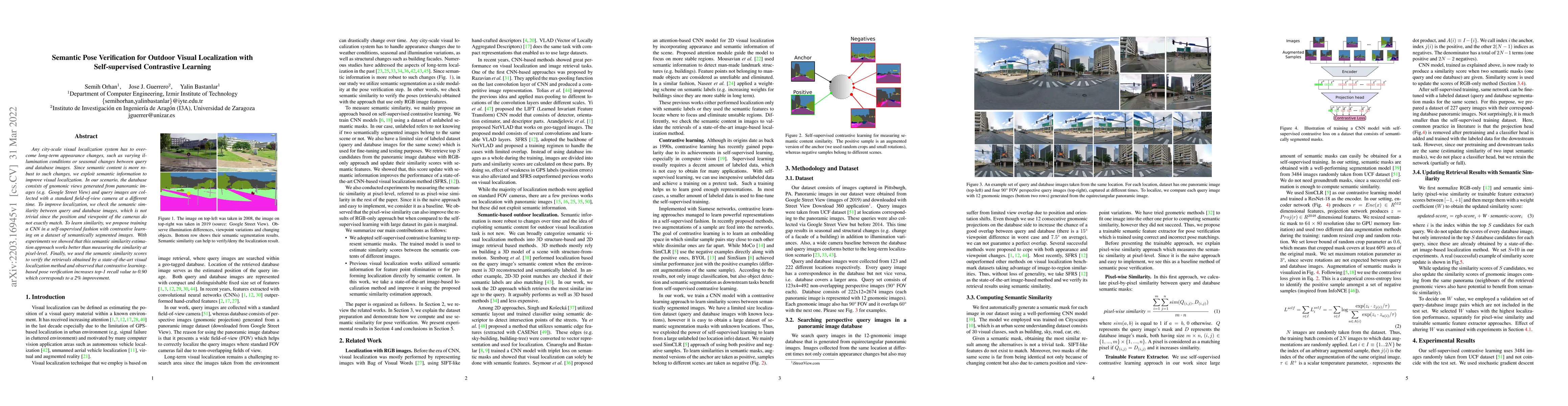 Thumbnail for Semantic Pose Verification for Outdoor Visual Localization with
  Self-supervised Contrastive Learning