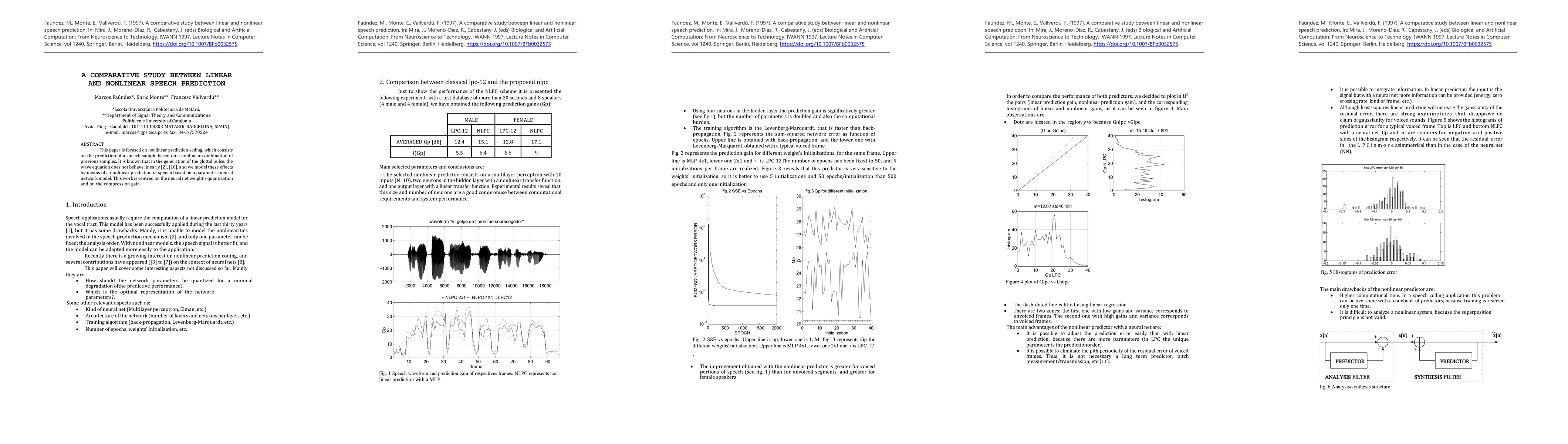 Thumbnail for A comparative study between linear and nonlinear speech prediction