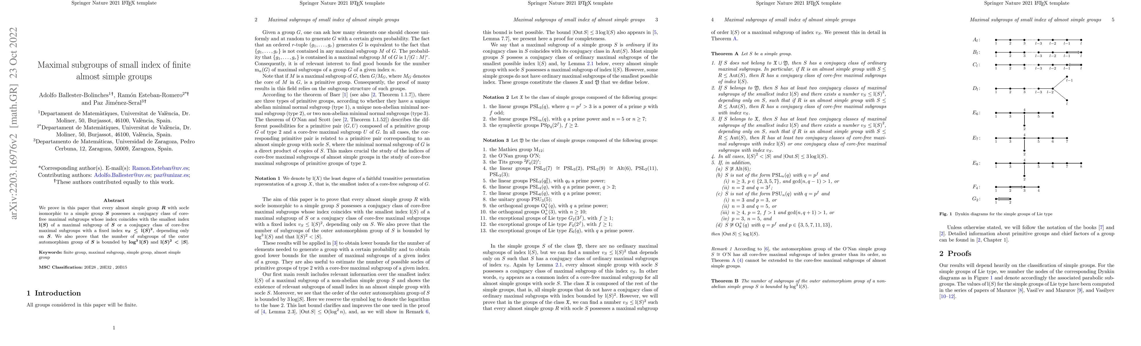 Thumbnail for Maximal subgroups of small index of finite almost simple groups