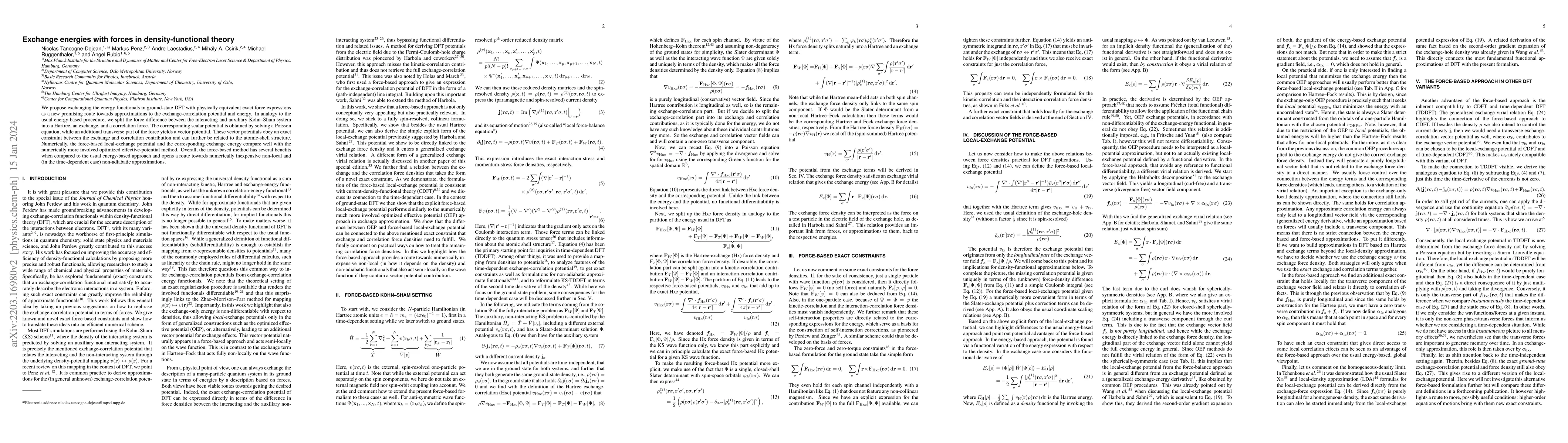 Thumbnail for Exchange energies with forces in density-functional theory