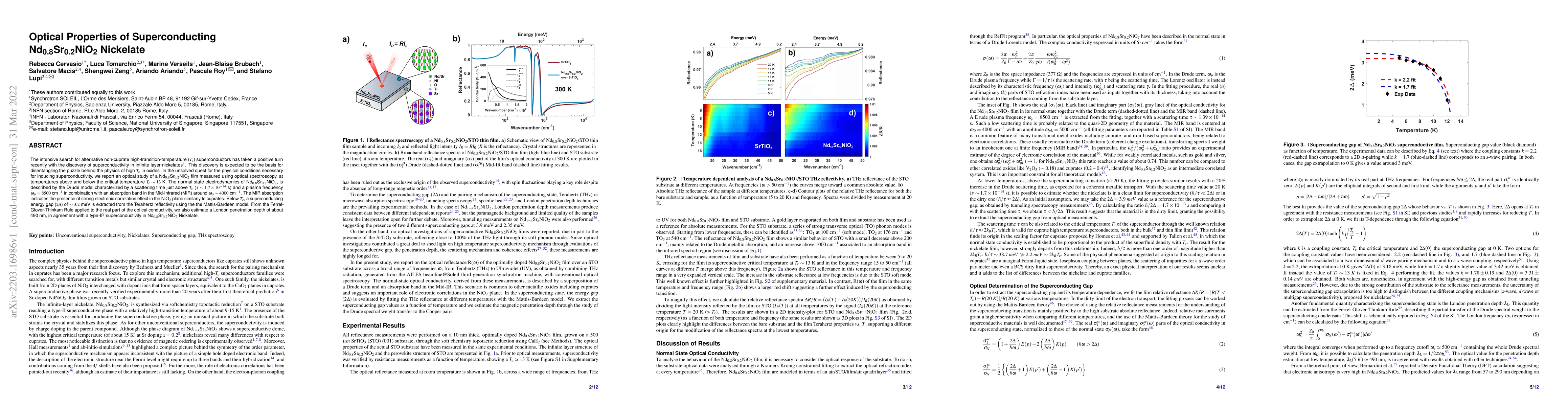 Thumbnail for Optical Properties of Superconducting Nd0.8Sr0.2NiO2 Nickelate