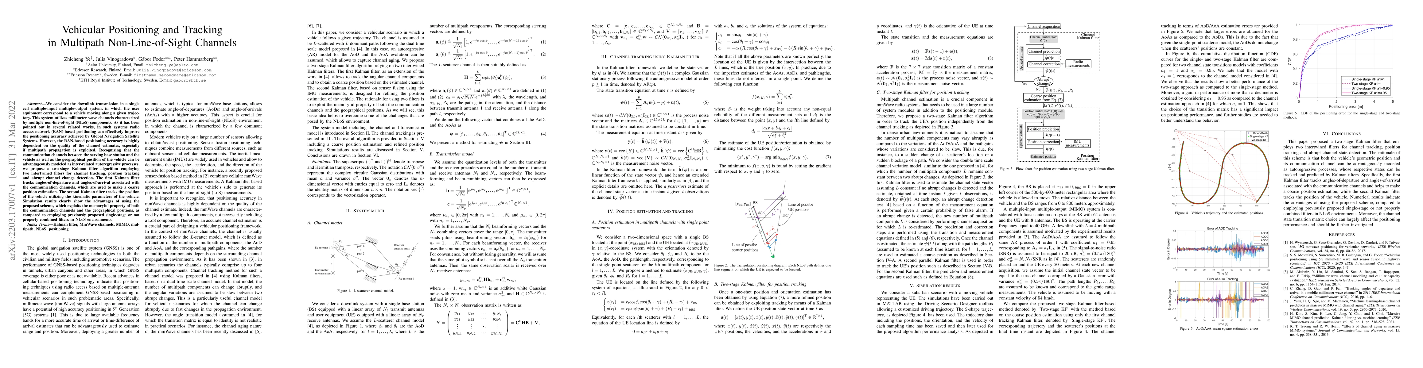 Thumbnail for Vehicular Positioning and Tracking in Multipath Non-Line-of-Sight
  Channels