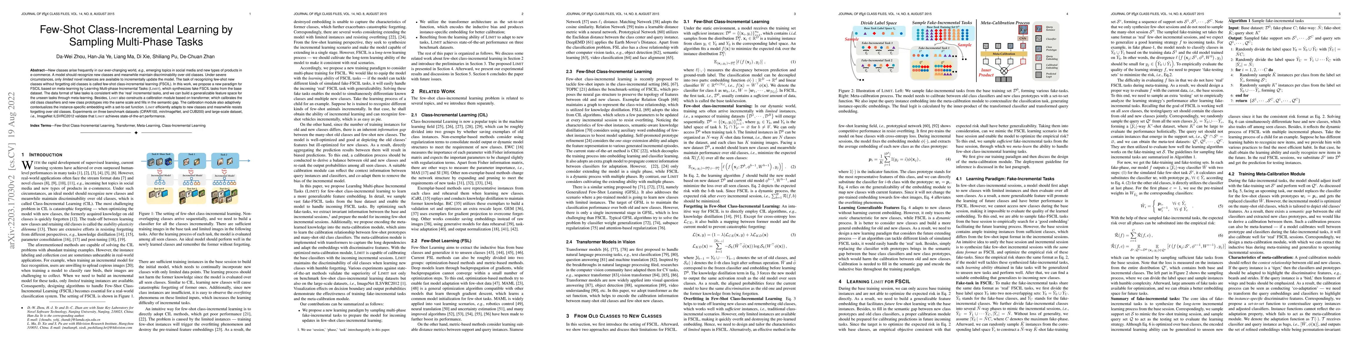 Thumbnail for Few-Shot Class-Incremental Learning by Sampling Multi-Phase Tasks
