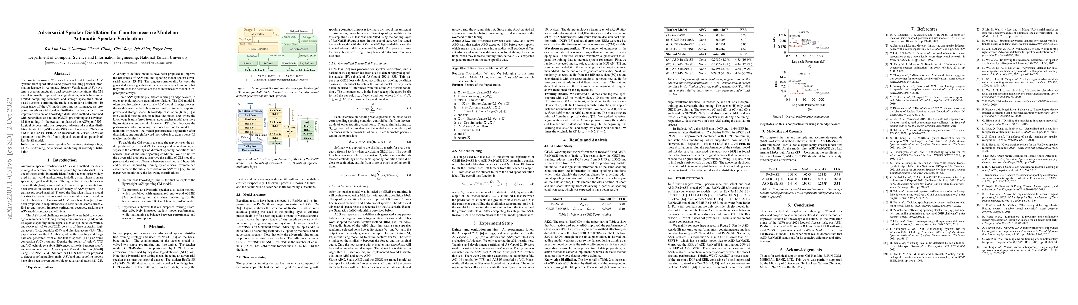 Thumbnail for Adversarial Speaker Distillation for Countermeasure Model on Automatic
  Speaker Verification