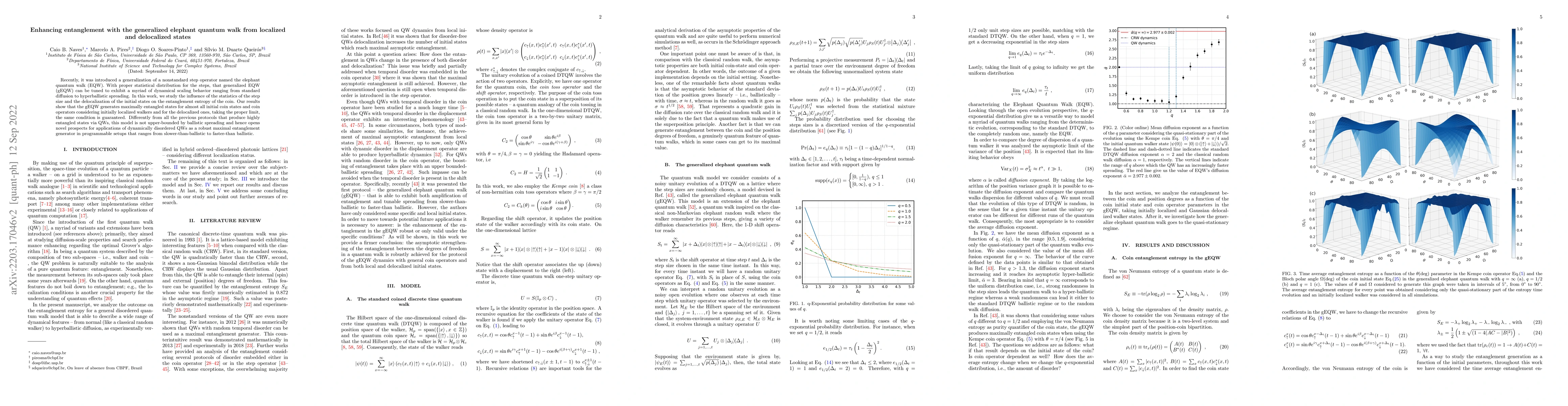 Thumbnail for Enhancing entanglement with the generalized elephant quantum walk from
  localized and delocalized states