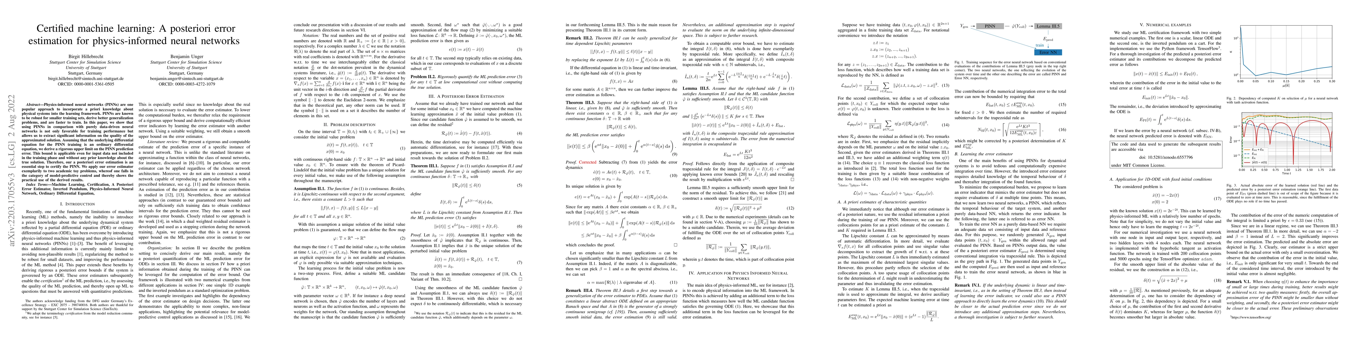 Thumbnail for Certified machine learning: A posteriori error estimation for
  physics-informed neural networks