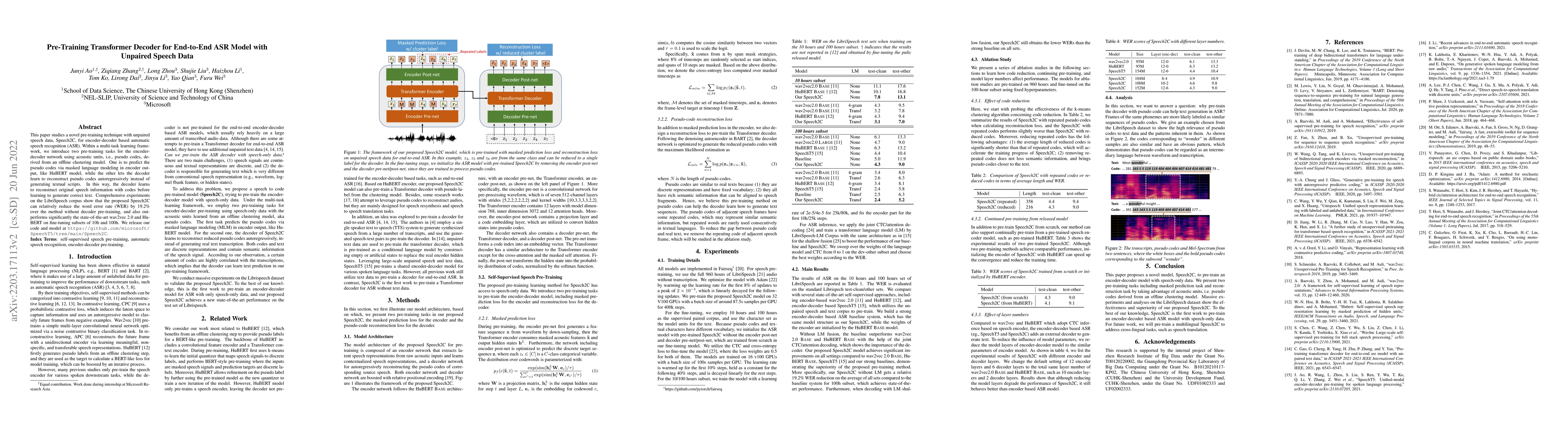 Thumbnail for Pre-Training Transformer Decoder for End-to-End ASR Model with Unpaired
  Speech Data