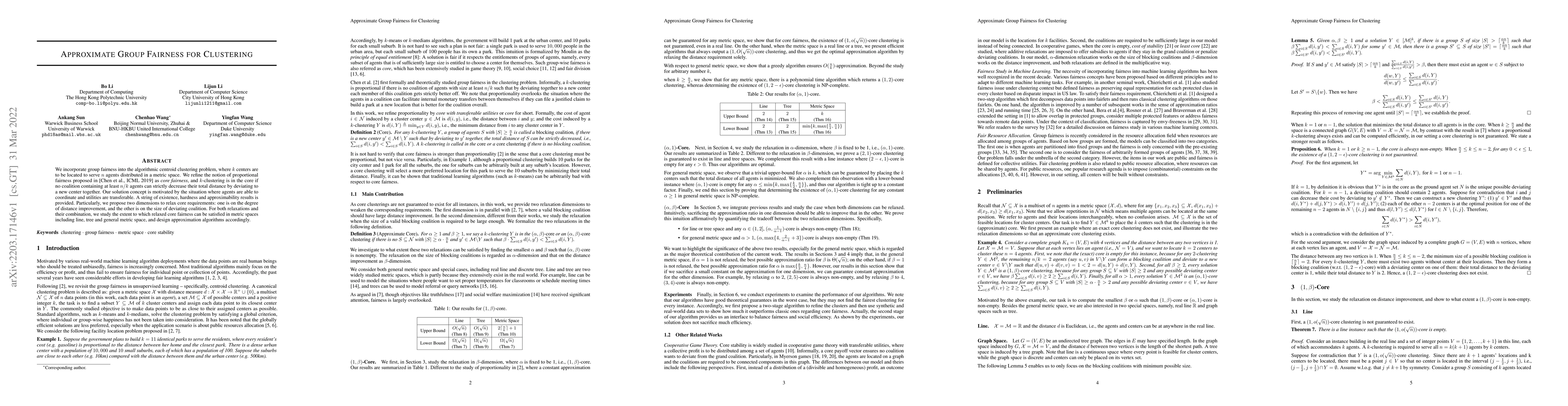 Thumbnail for Approximate Group Fairness for Clustering
