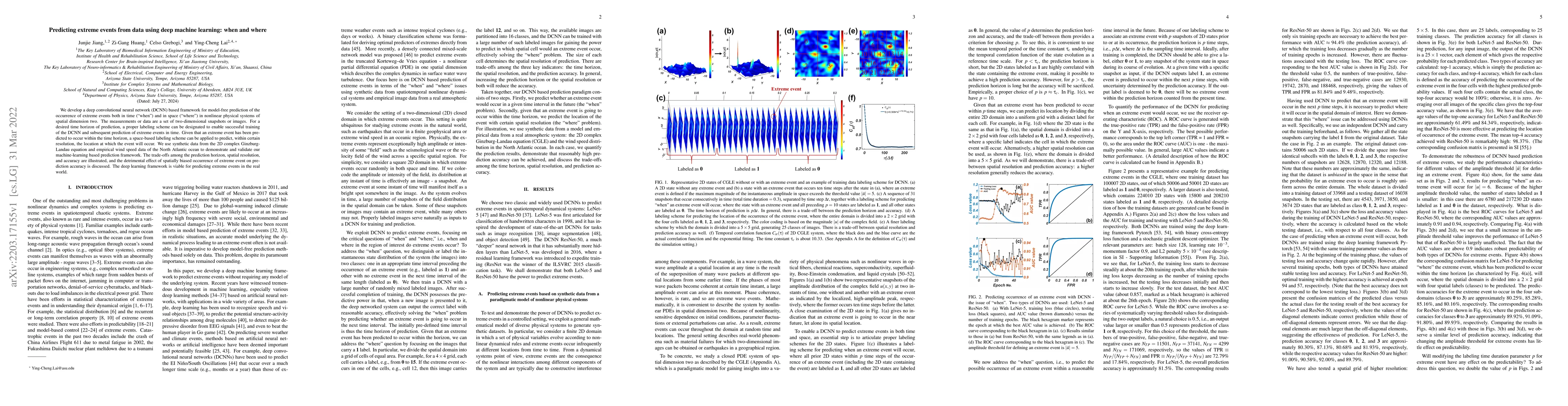 Thumbnail for Predicting extreme events from data using deep machine learning: when
  and where