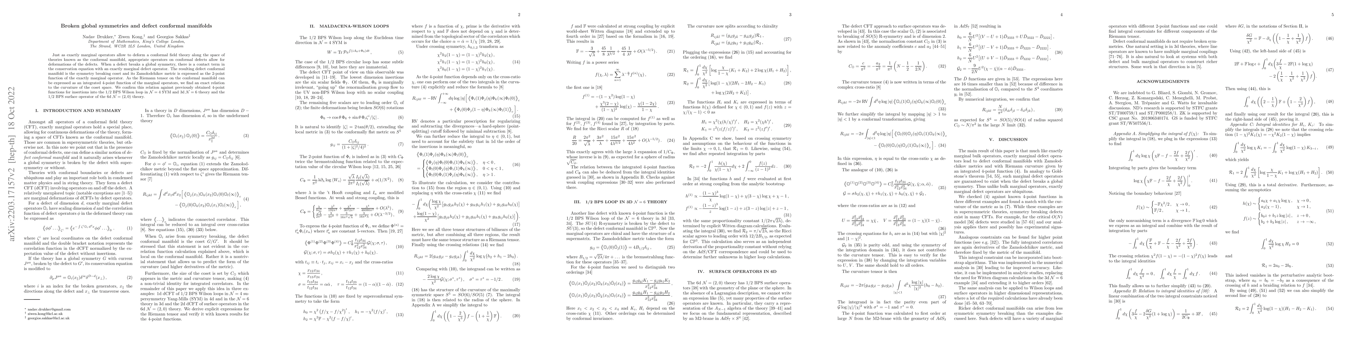 Thumbnail for Broken global symmetries and defect conformal manifolds