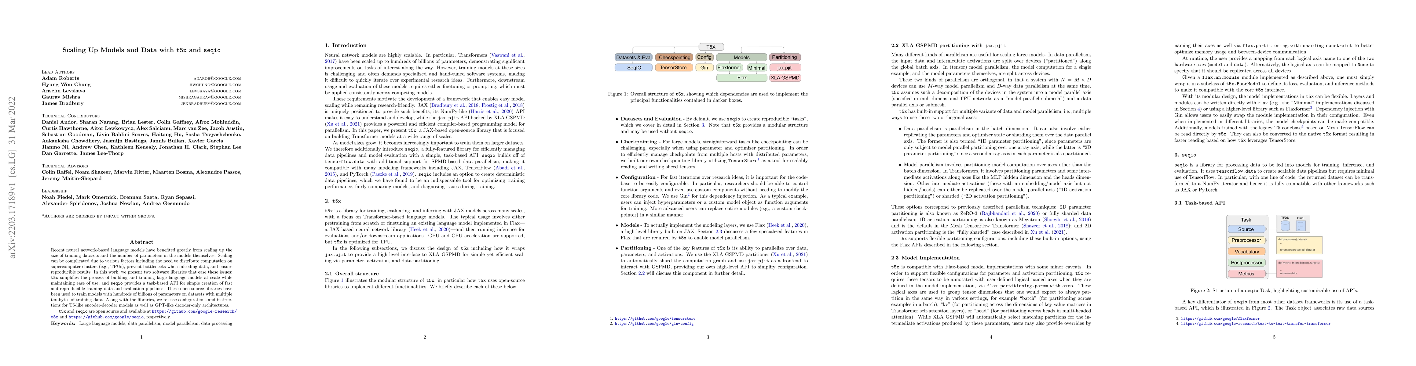 Thumbnail for Scaling Up Models and Data with $\texttt{t5x}$ and $\texttt{seqio}$