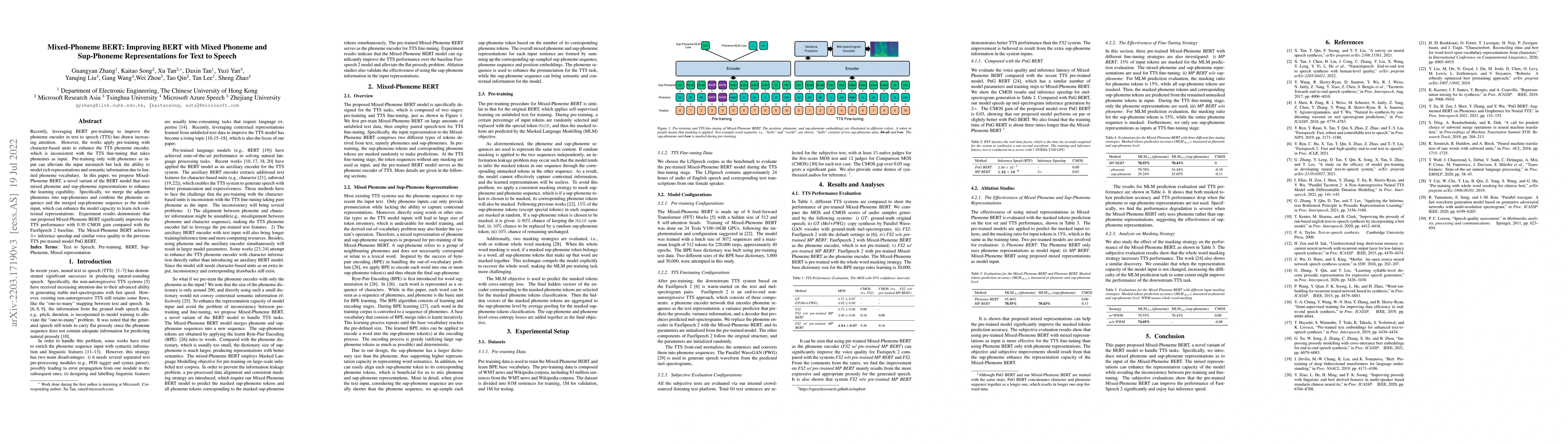 Thumbnail for Mixed-Phoneme BERT: Improving BERT with Mixed Phoneme and Sup-Phoneme
  Representations for Text to Speech