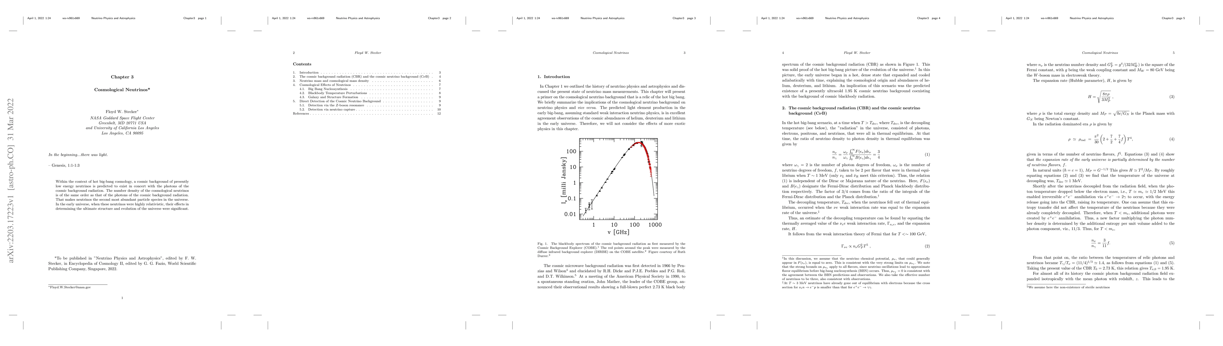 Thumbnail for Cosmological Neutrinos