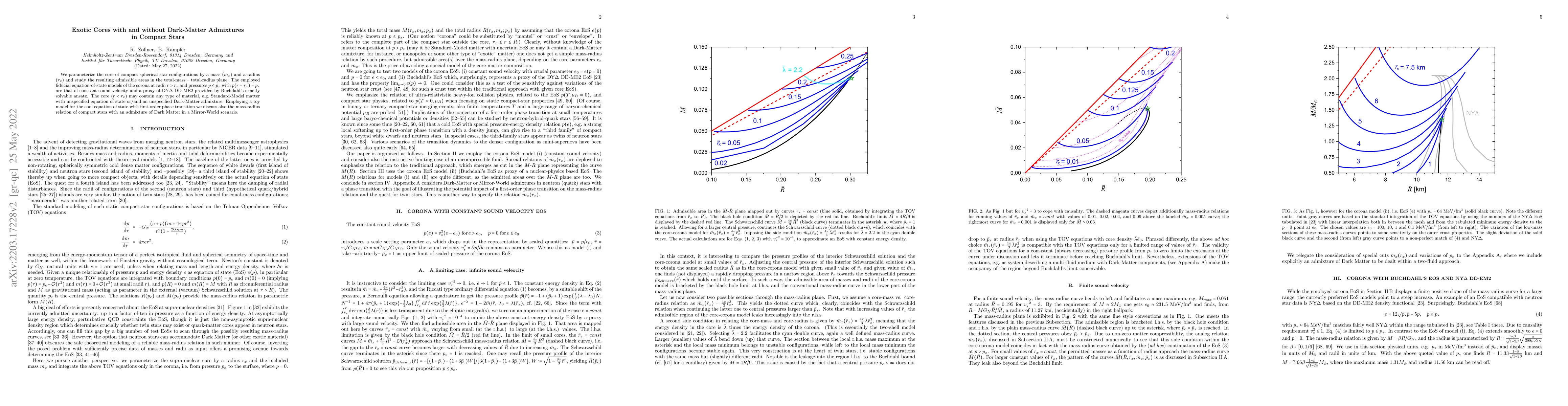 Thumbnail for Exotic Cores with and without Dark-Matter Admixtures in Compact Stars