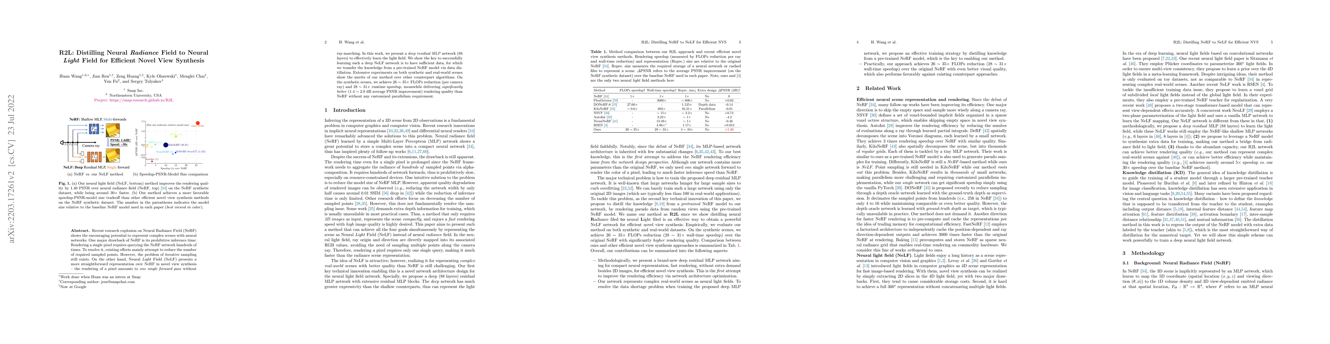 Thumbnail for R2L: Distilling Neural Radiance Field to Neural Light Field for
  Efficient Novel View Synthesis