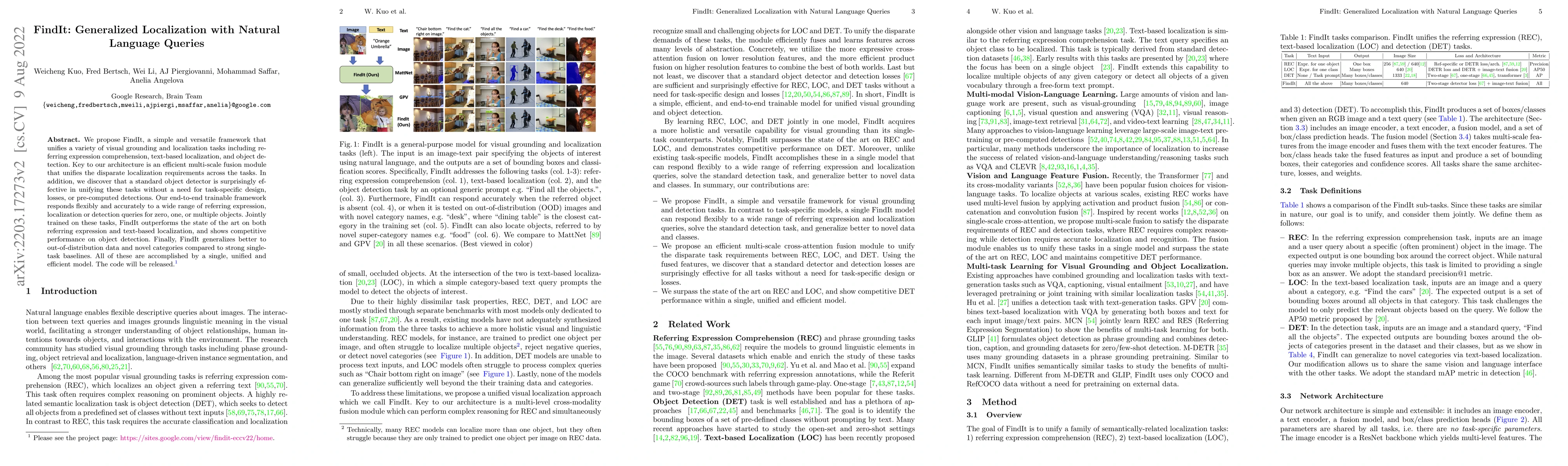 Thumbnail for FindIt: Generalized Localization with Natural Language Queries
