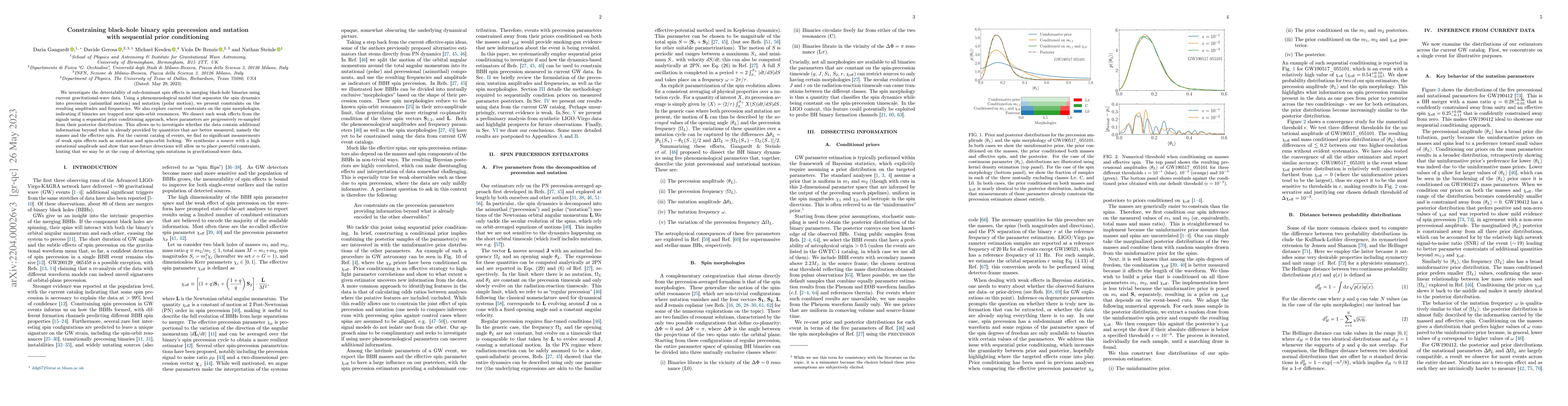 Thumbnail for Constraining black-hole binary spin precession and nutation with
  sequential prior conditioning