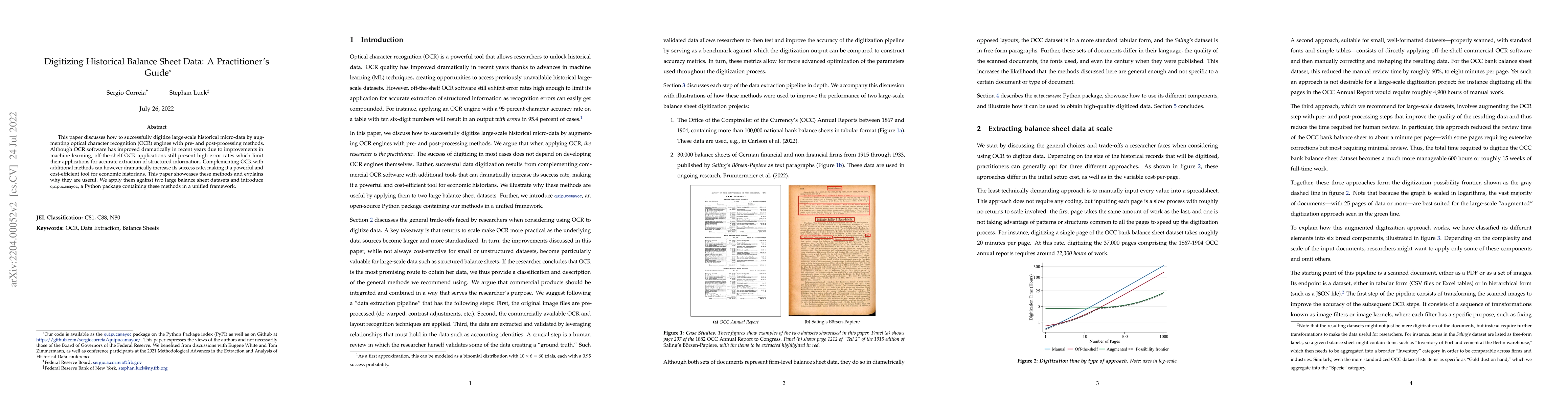 Thumbnail for Digitizing Historical Balance Sheet Data: A Practitioner's Guide