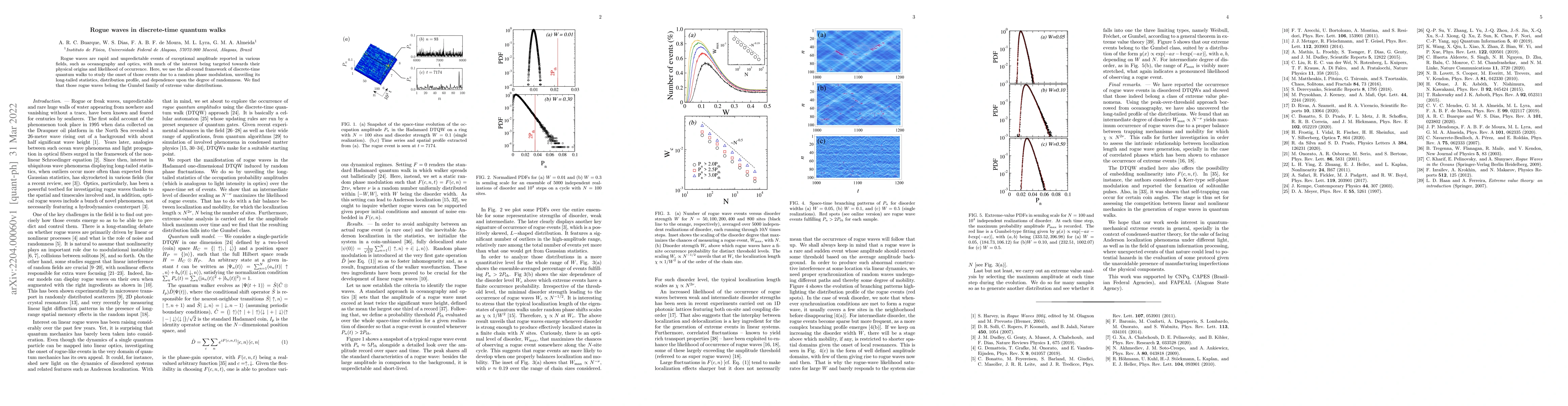 Thumbnail for Rogue waves in discrete-time quantum walks