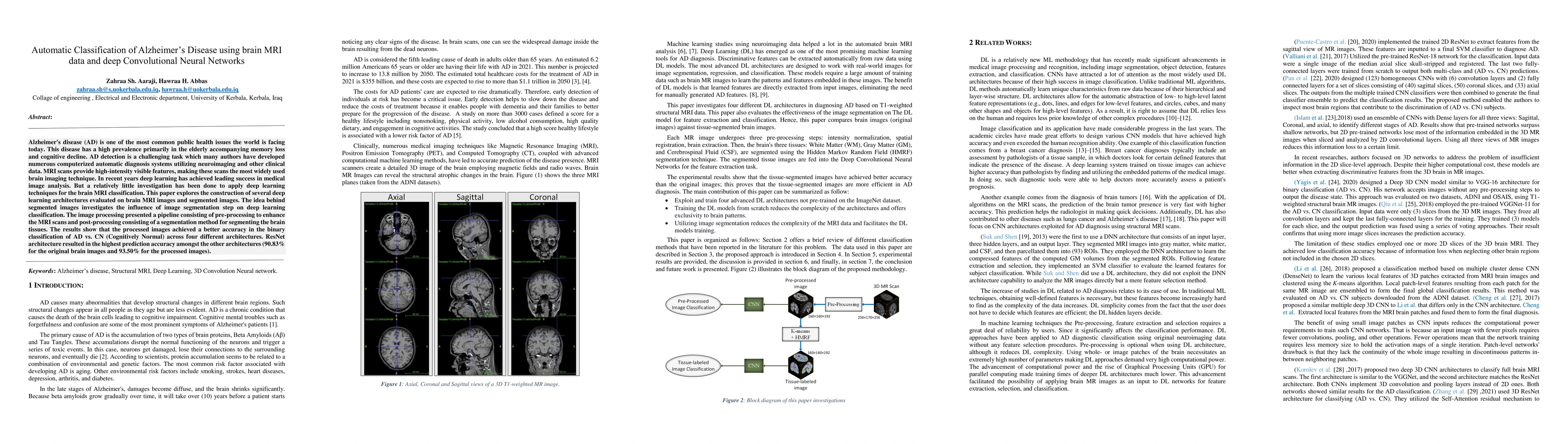 Thumbnail for Automatic Classification of Alzheimer's Disease using brain MRI data and
  deep Convolutional Neural Networks