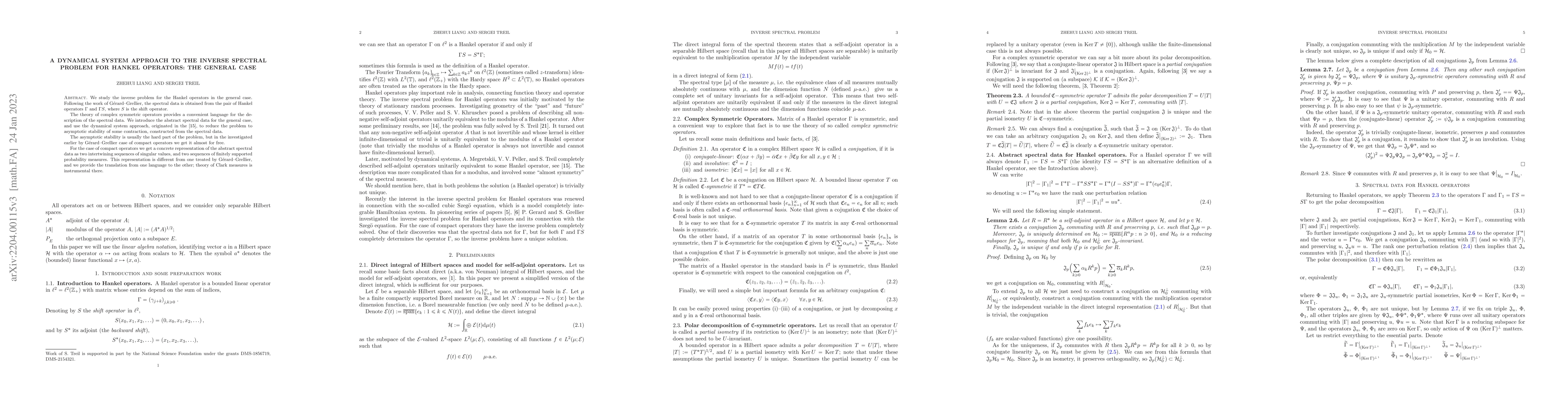Thumbnail for A Dynamical System Approach To The Inverse Spectral Problem For Hankel
  Operators: The General Case