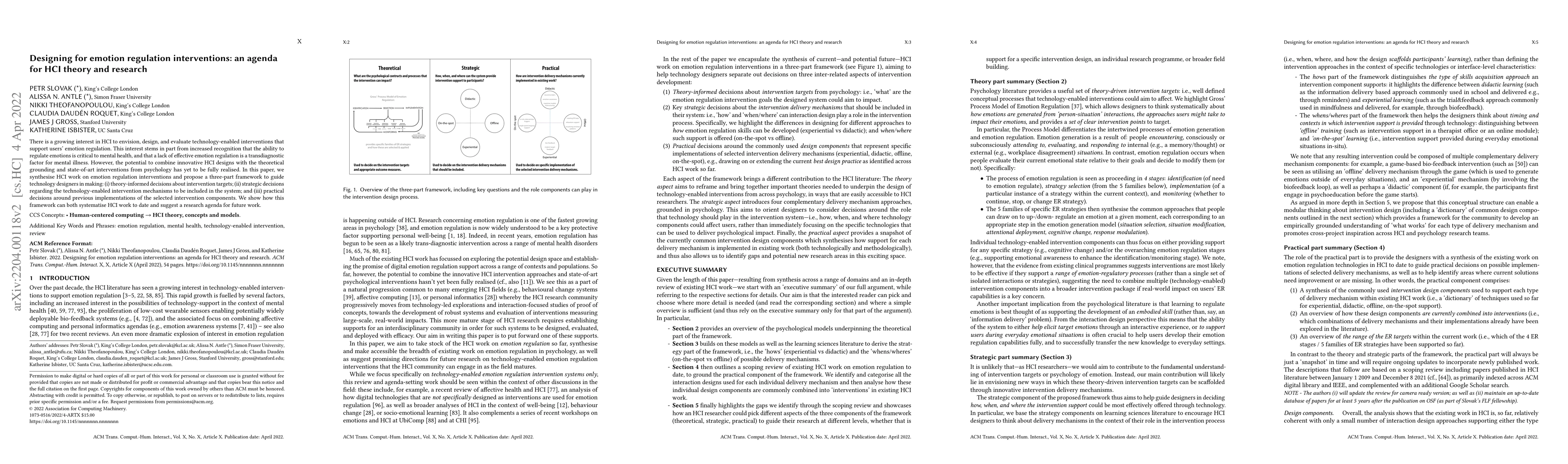 Thumbnail for Designing for emotion regulation interventions: an agenda for HCI theory
  and research