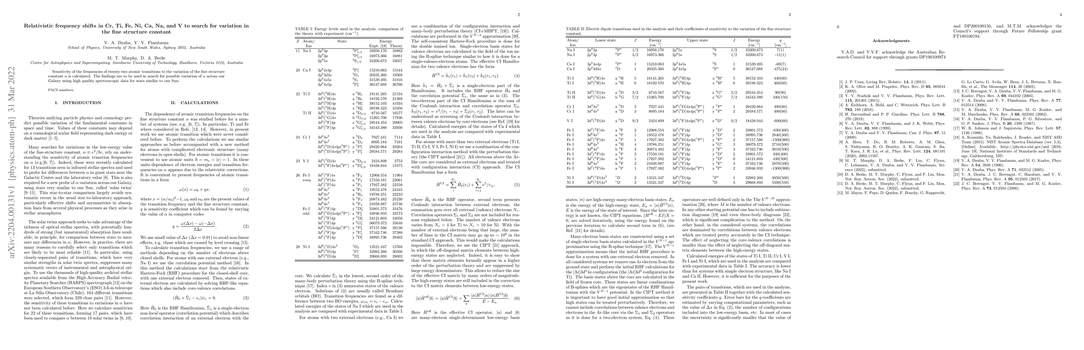 Thumbnail for Relativistic frequency shifts in Cr, Ti, Fe, Ni, Ca, Na, and V to search
  for variation in the fine structure constant