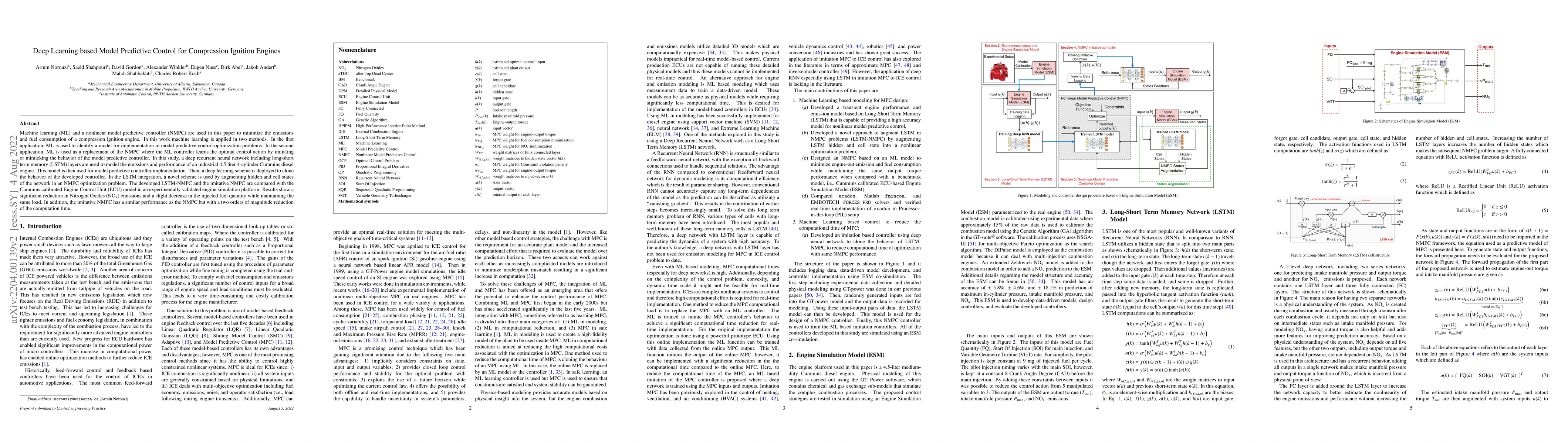 Thumbnail for Deep Learning based Model Predictive Control for Compression Ignition
  Engines