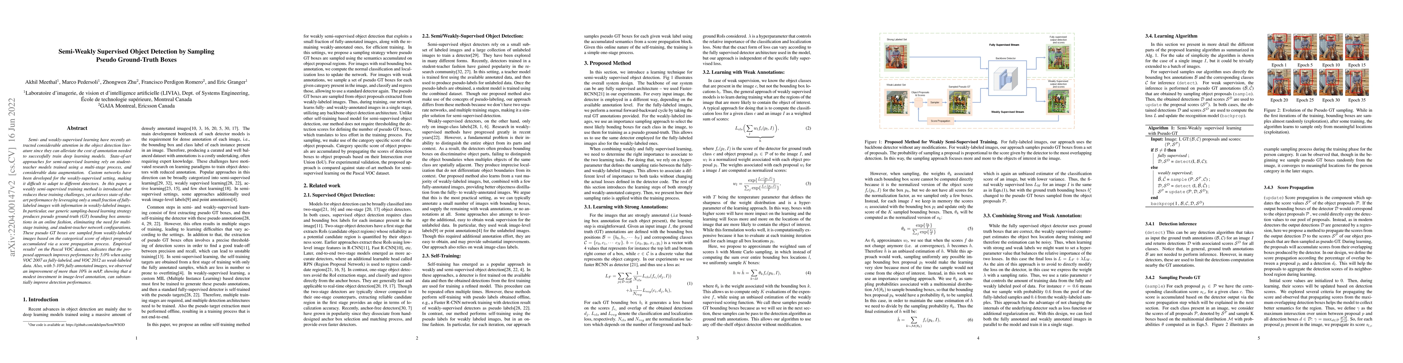 Thumbnail for Semi-Weakly Supervised Object Detection by Sampling Pseudo Ground-Truth
  Boxes