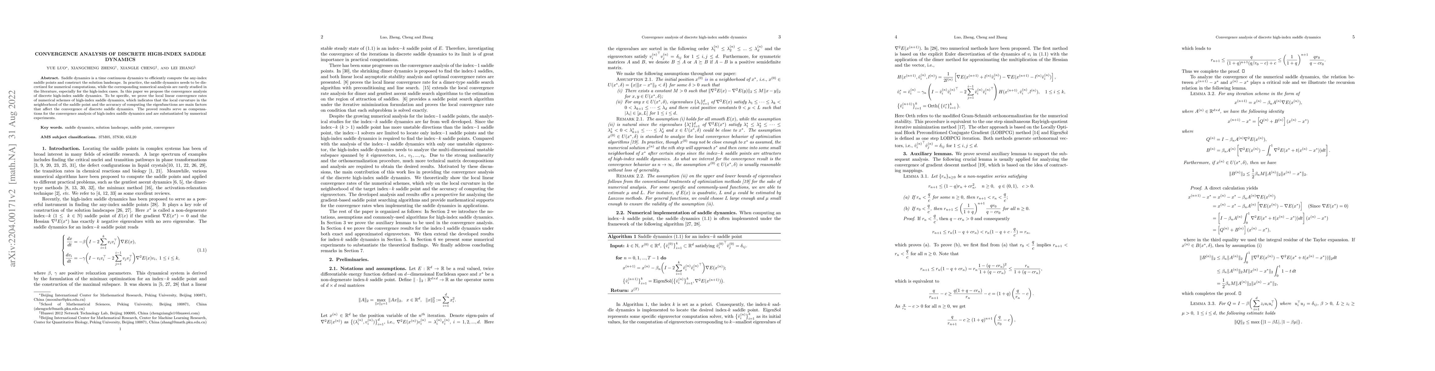 Thumbnail for Convergence analysis of discrete high-index saddle dynamics