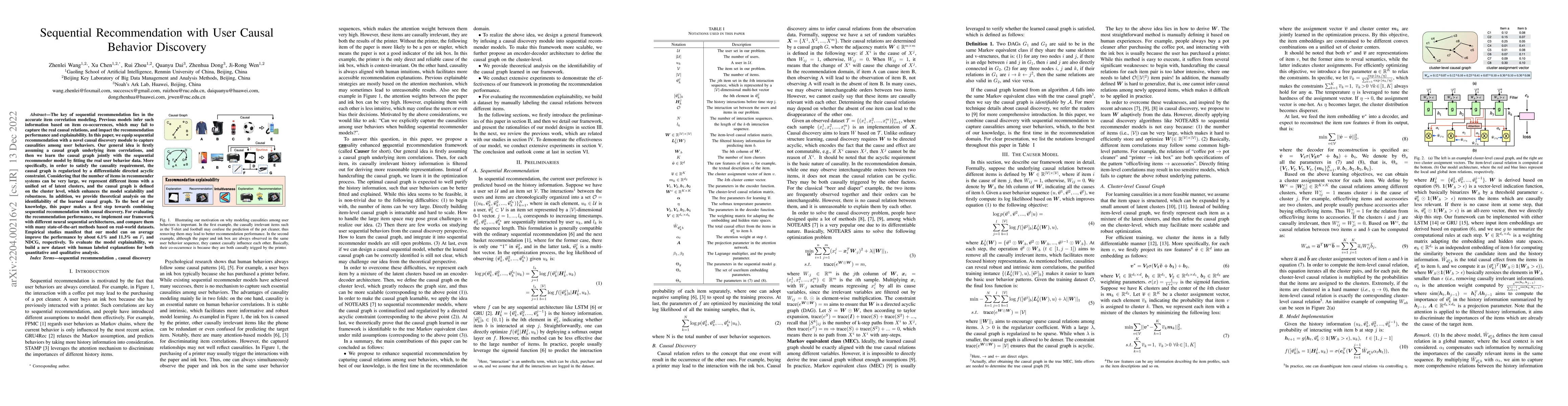 Thumbnail for Sequential Recommendation with Causal Behavior Discovery