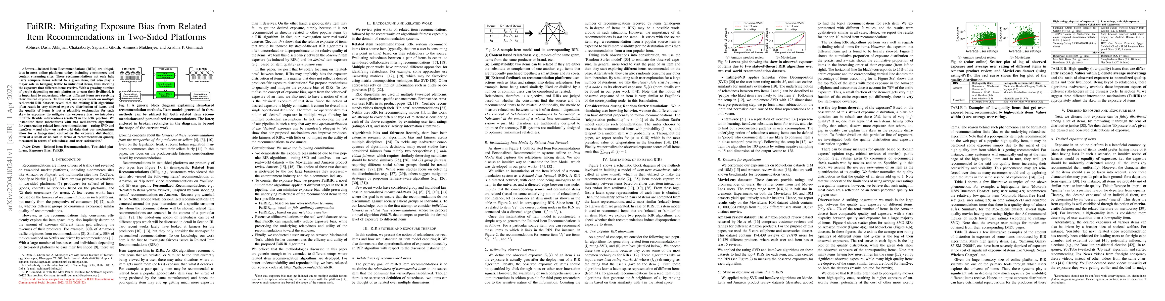 Thumbnail for FaiRIR: Mitigating Exposure Bias from Related Item Recommendations in
  Two-Sided Platforms