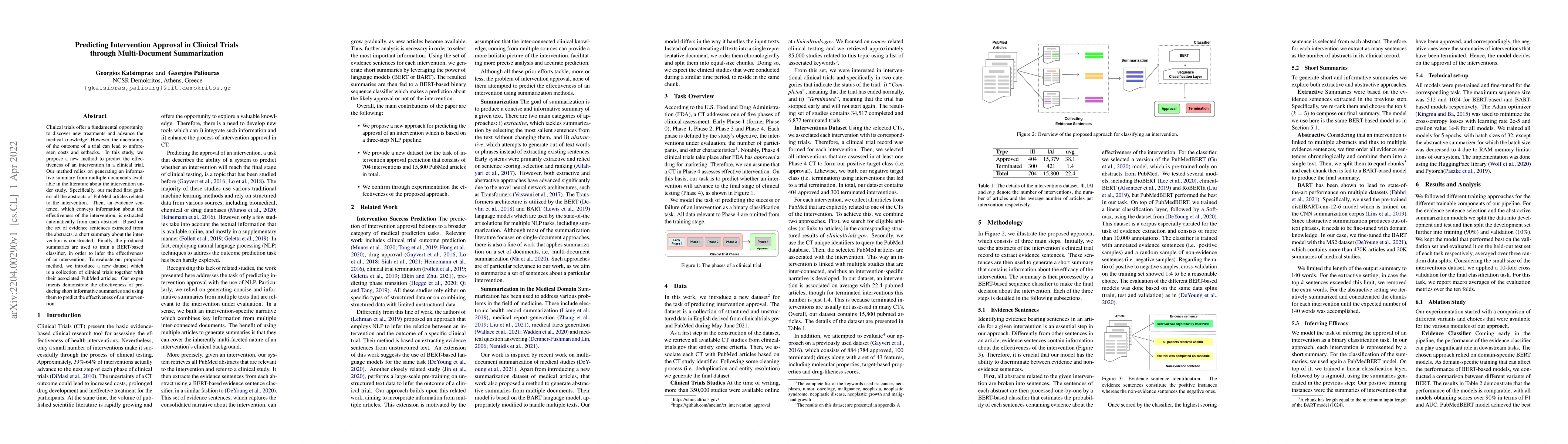 Thumbnail for Predicting Intervention Approval in Clinical Trials through
  Multi-Document Summarization
