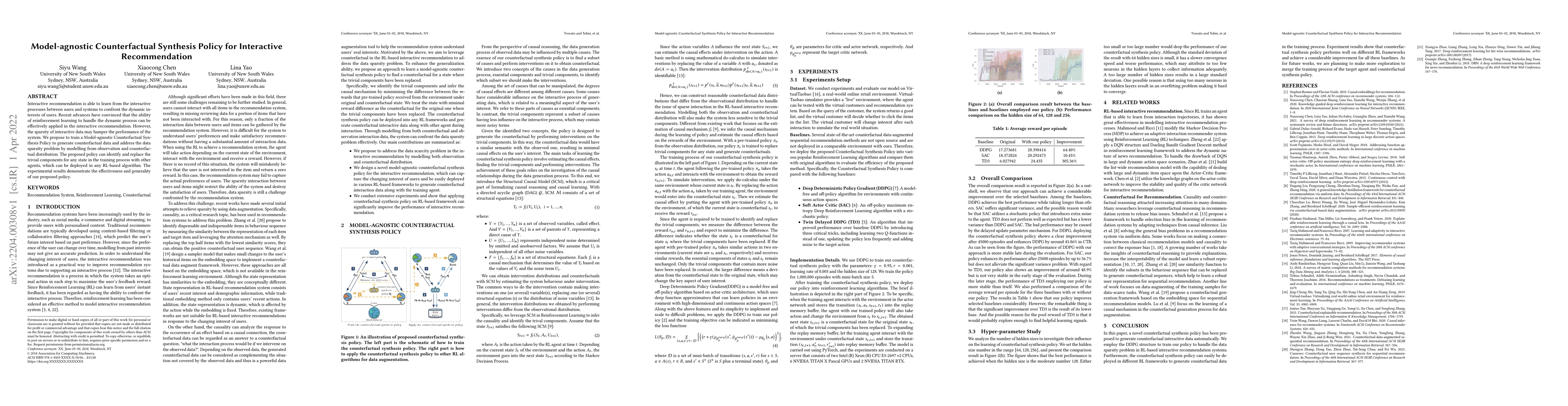 Thumbnail for Model-agnostic Counterfactual Synthesis Policy for Interactive
  Recommendation
