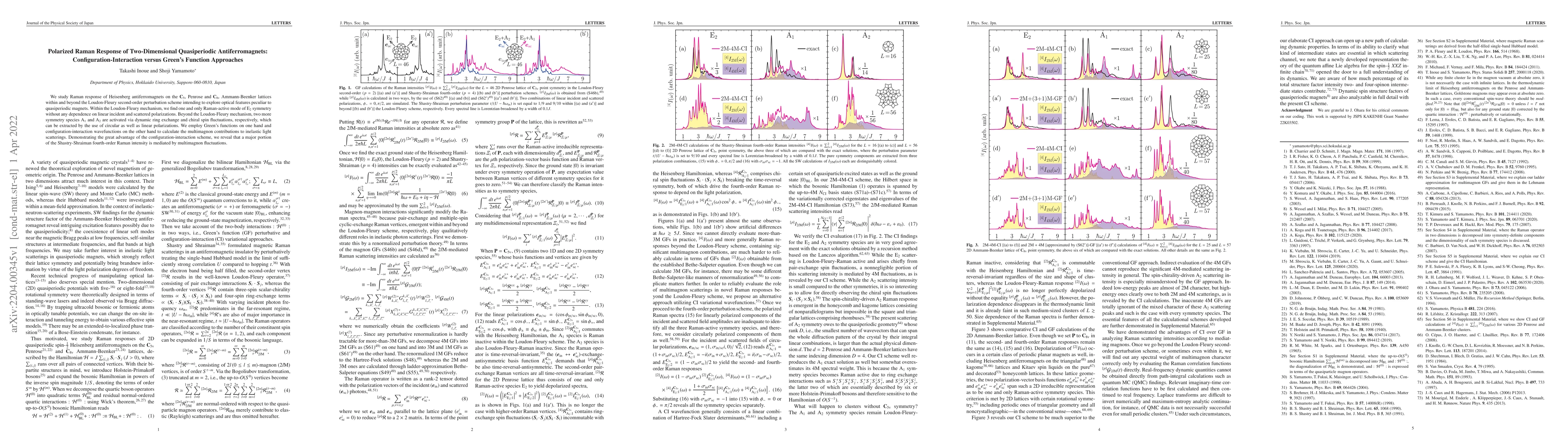 Thumbnail for Polarized Raman Response of Two-Dimensional Quasiperiodic
  Antiferromagnets: Configuration-Interaction versus Green's Function
  Approaches