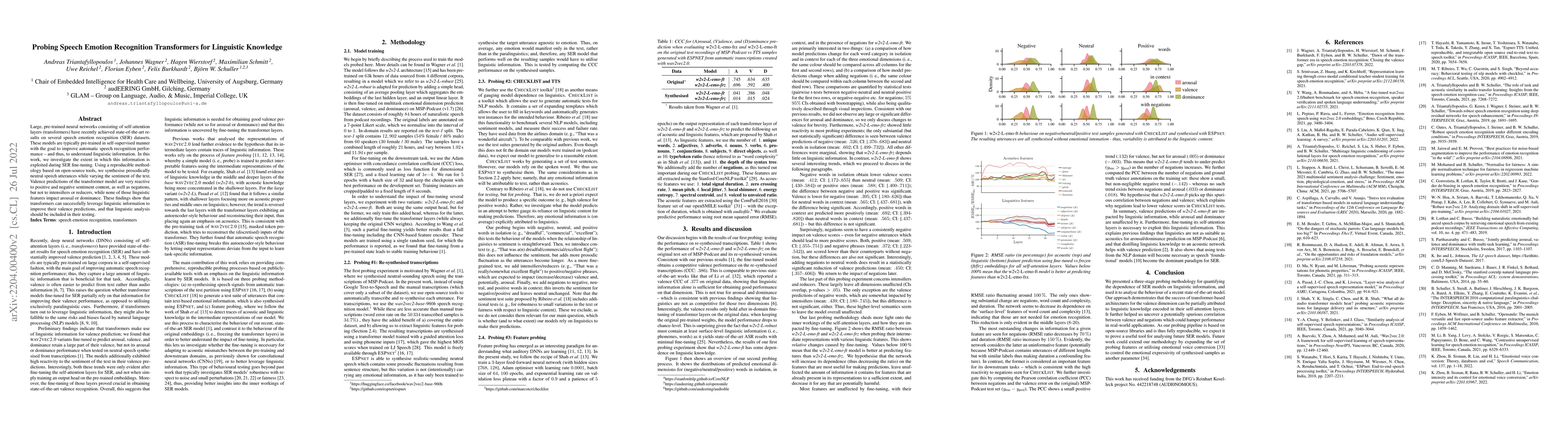Thumbnail for Probing Speech Emotion Recognition Transformers for Linguistic Knowledge
