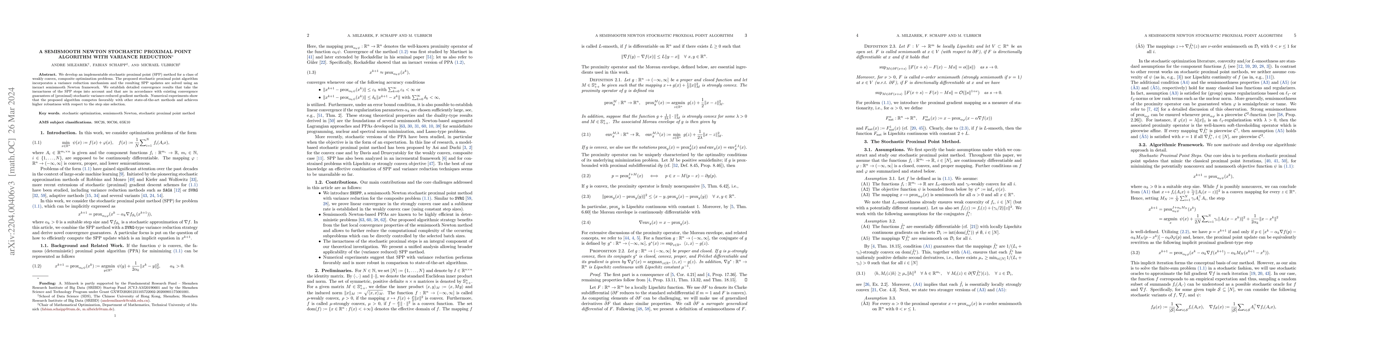 Thumbnail for A Semismooth Newton Stochastic Proximal Point Algorithm with Variance
  Reduction