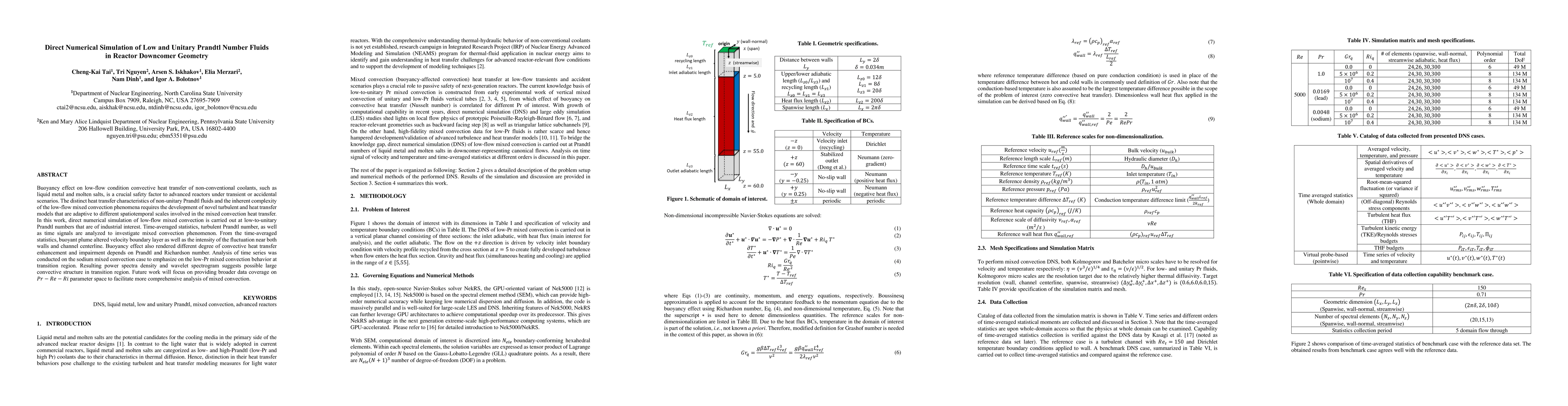 Thumbnail for Direct Numerical Simulation of Low and Unitary Prandtl Number Fluids in
  Reactor Downcomer Geometry