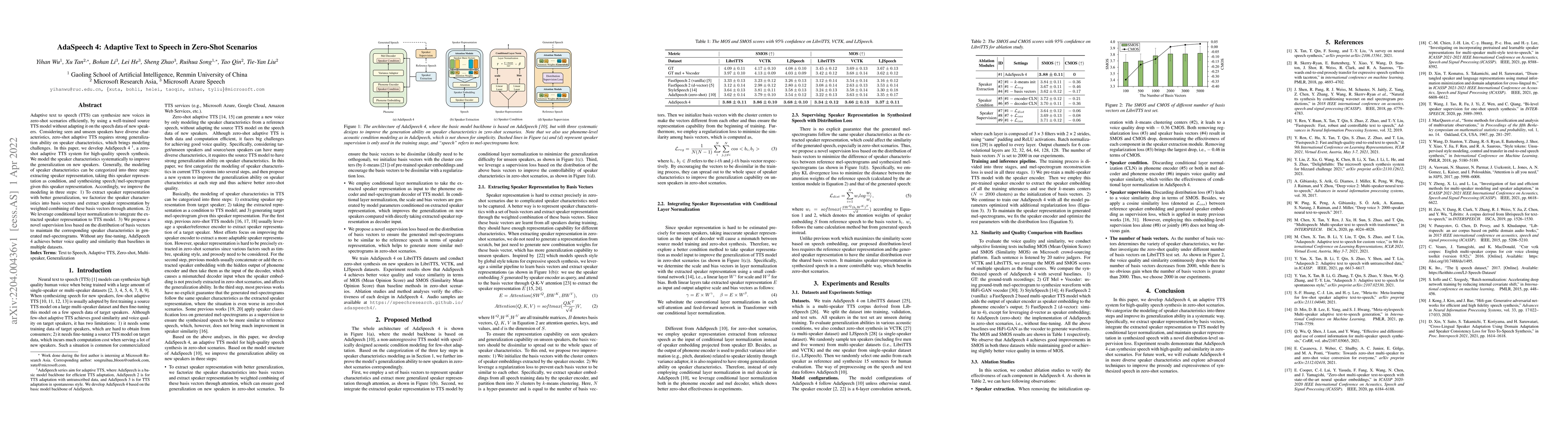 Thumbnail for AdaSpeech 4: Adaptive Text to Speech in Zero-Shot Scenarios